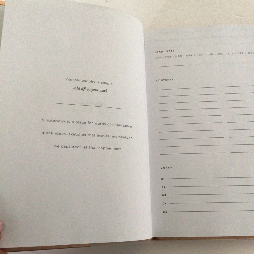 RUSSELL + HAZEL HARD COVER UNDATED JOURNAL PLANNER NWT